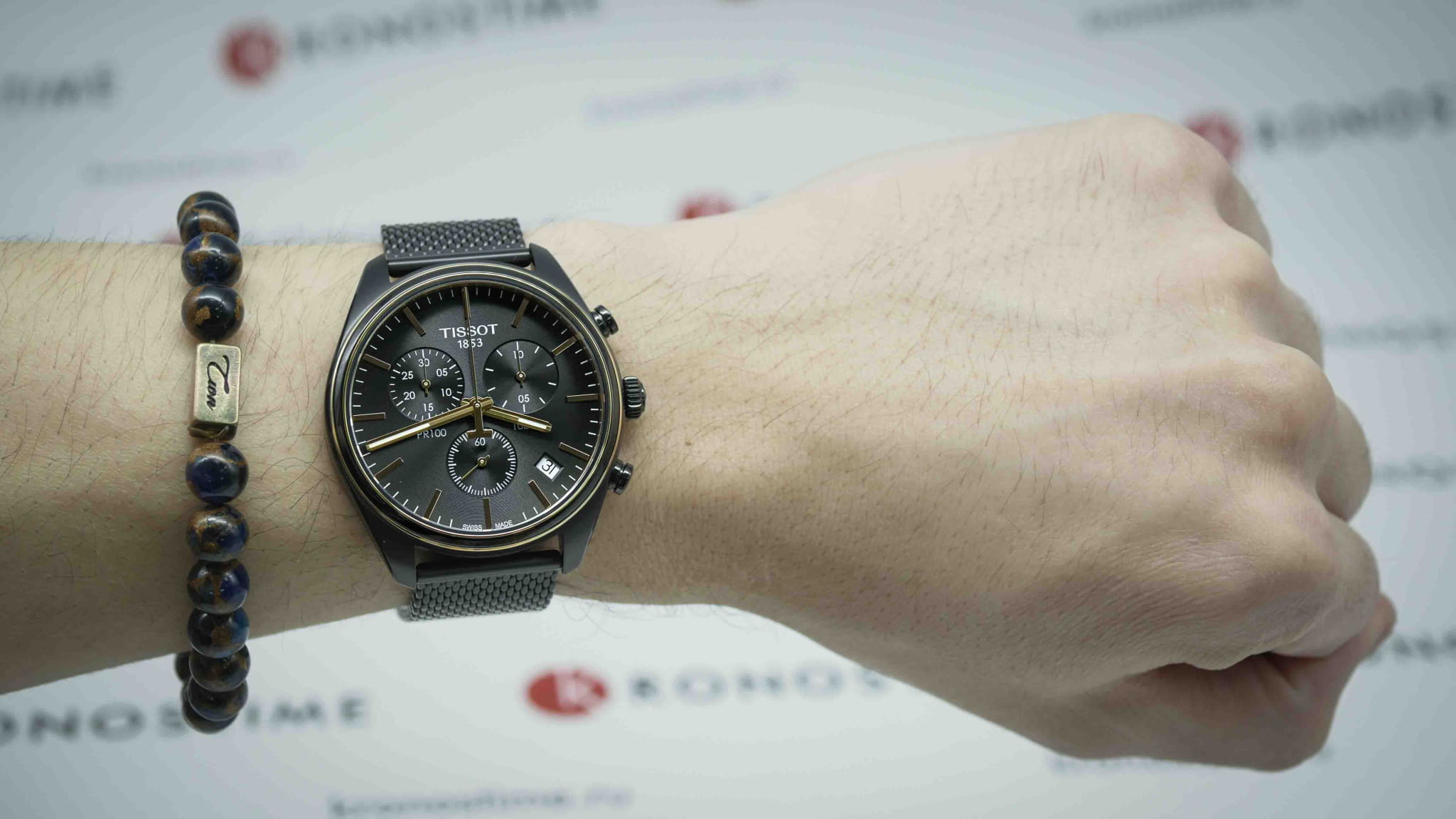 Tissot Tissot PR 100 Сhronograph T101.417.23.061.00 швейцария наручные мужские часы заводная головка с логотипом Tissot